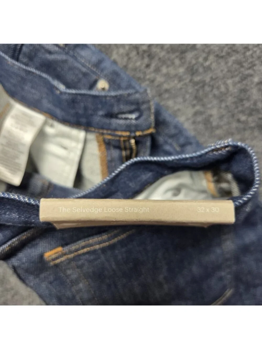 Everlane Selvedge Loose Straight Jeans Mens 32x30 Indigo Rinse Organic Cotton